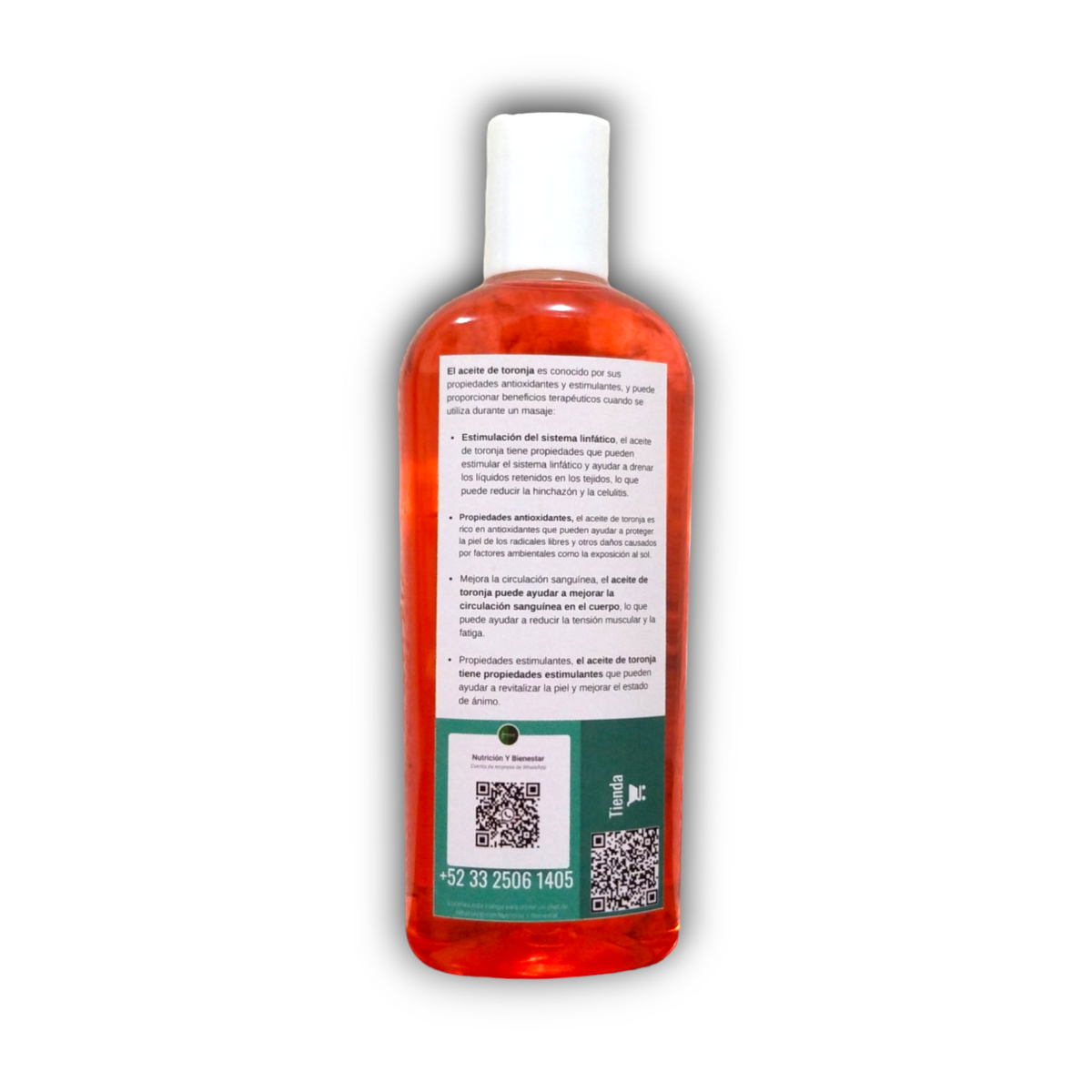 Aceite de Toronja 250 ml información de etiqueta
