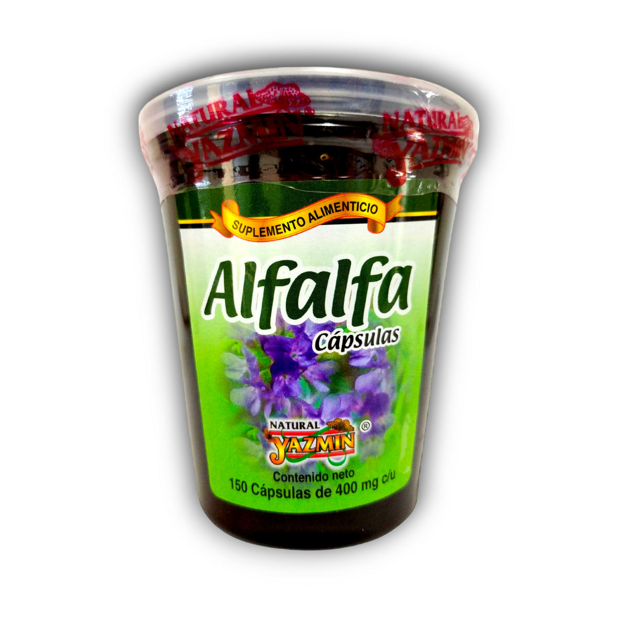 Alfalfa Natural Yazmín 150 cápsulas de 400 mg