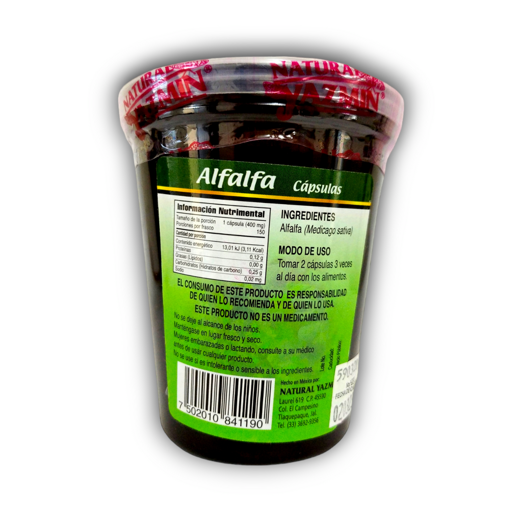 Información de Alfalfa Natural Yazmín