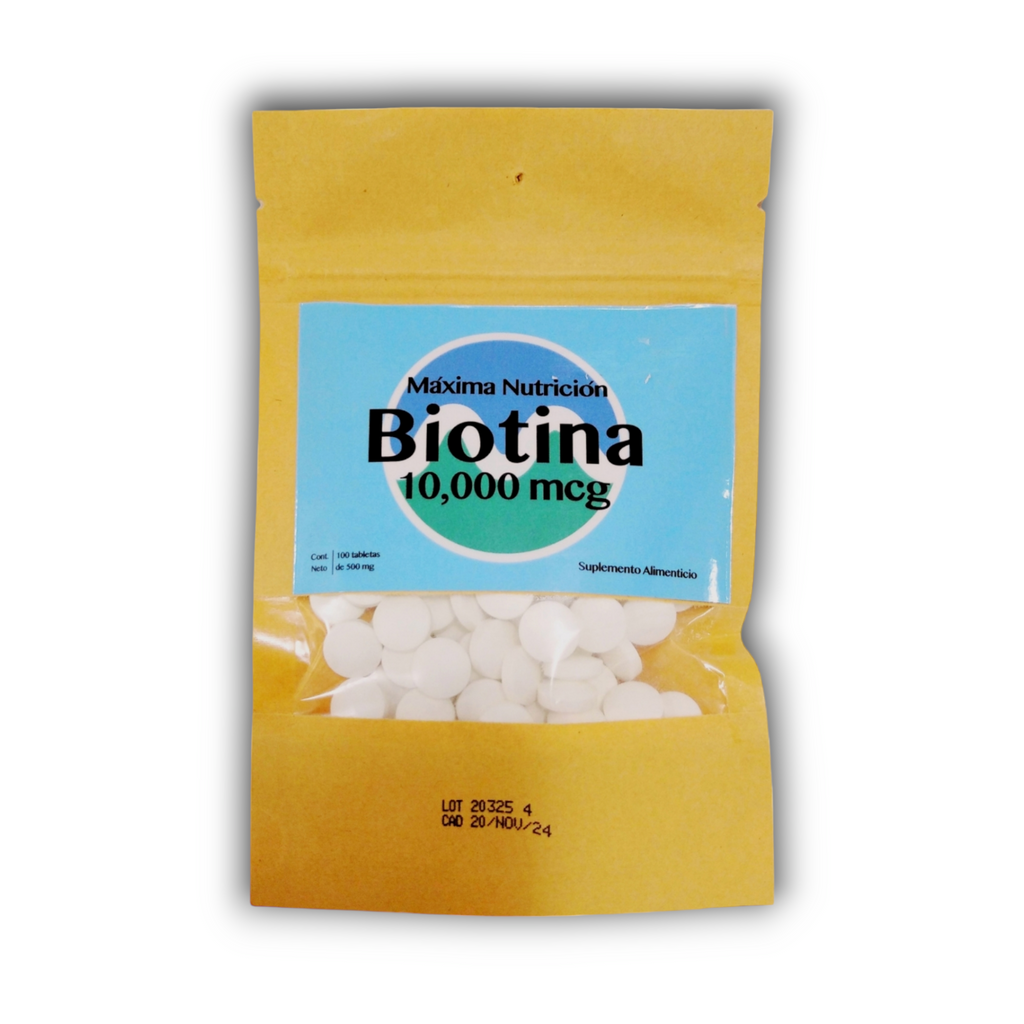 Biotina Máxima Nutrición 10000 mcg 100 tabletas