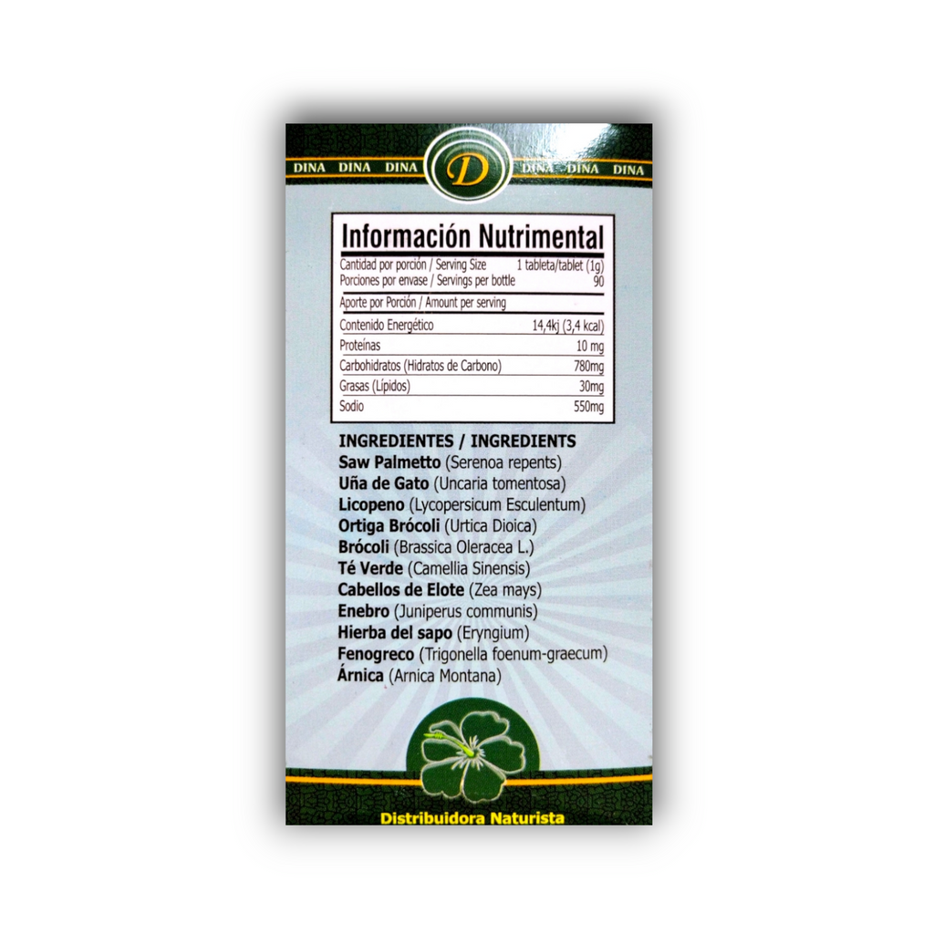Buenaprost ingredientes e información nutrimental