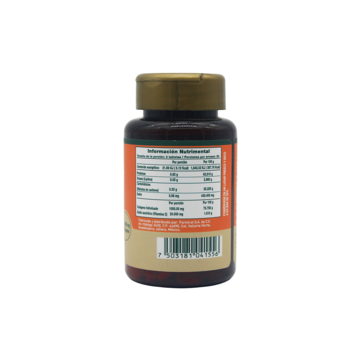Colagener Biomiral - información nutrimental
