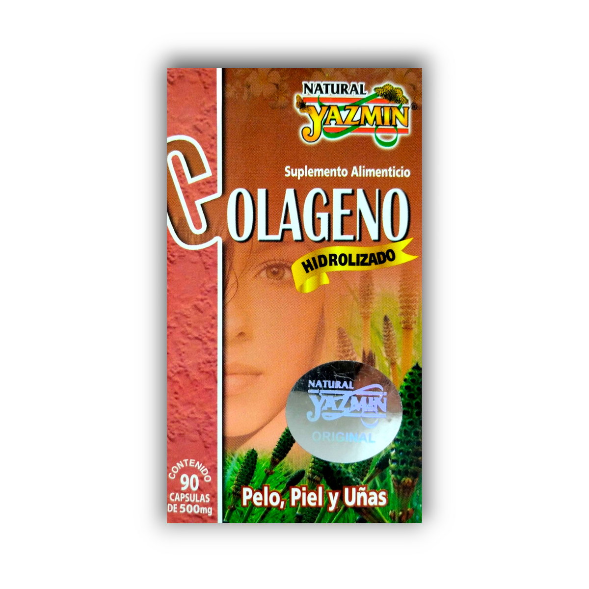 Colágeno Hidrolizado Natural Yazmín 90 cápsulas de 500 mg
