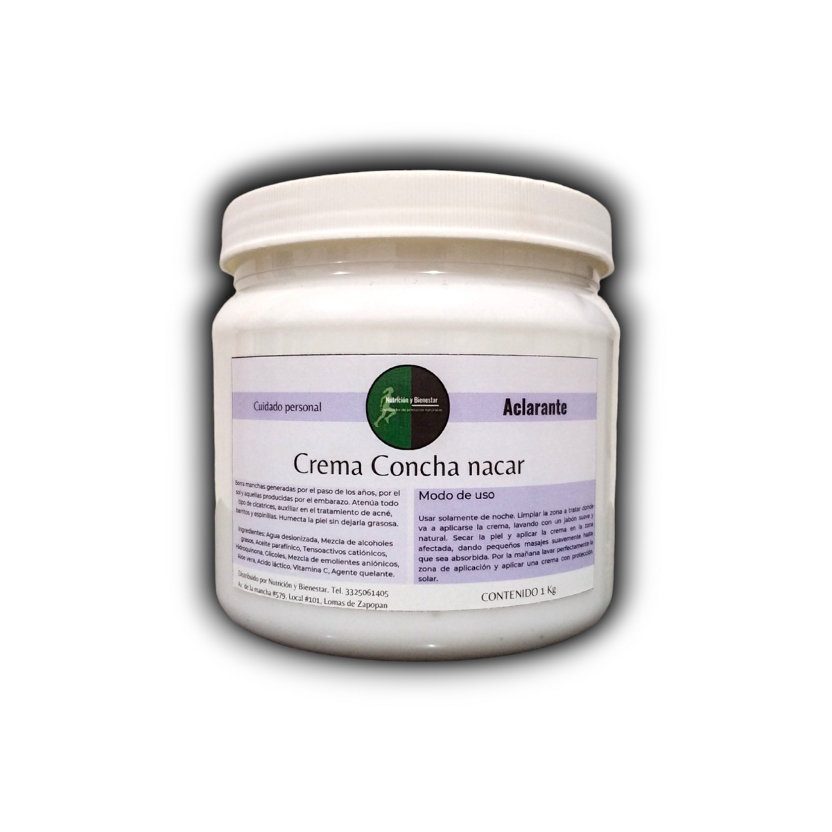 Crema de concha nácar Nutrición y Bienestar, 1 kg