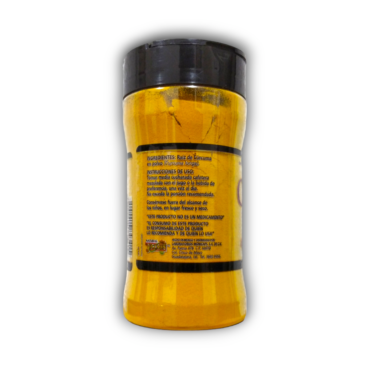 Cúrcuma orgánica Natural Yazmín ingredientes y modo de uso
