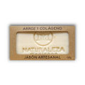Jabón artesanal Arroz y Colágeno Naturaleza Mexicana 125 g - frente