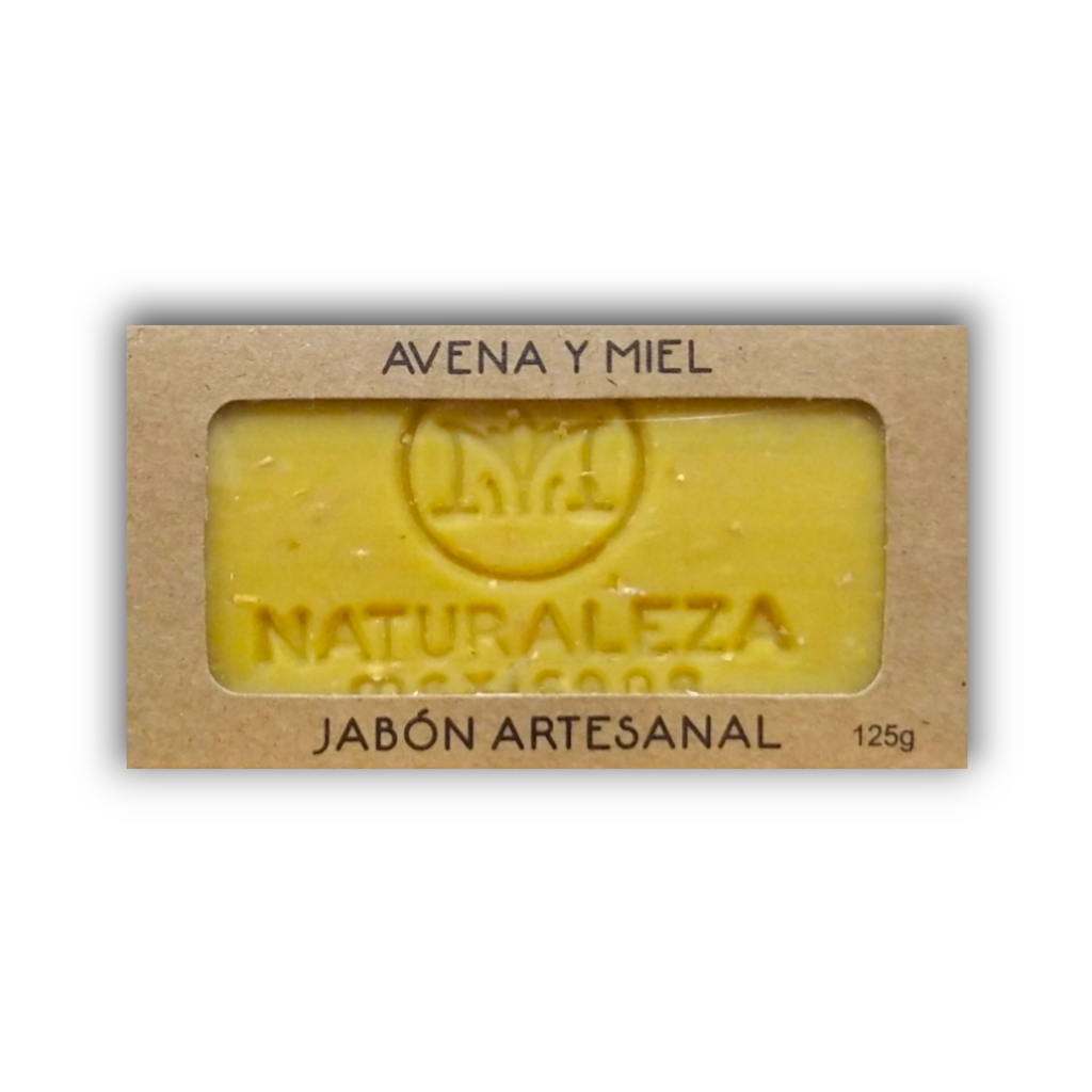 Jabón artesanal Avena y Miel Naturaleza Mexicana 125 g - frente