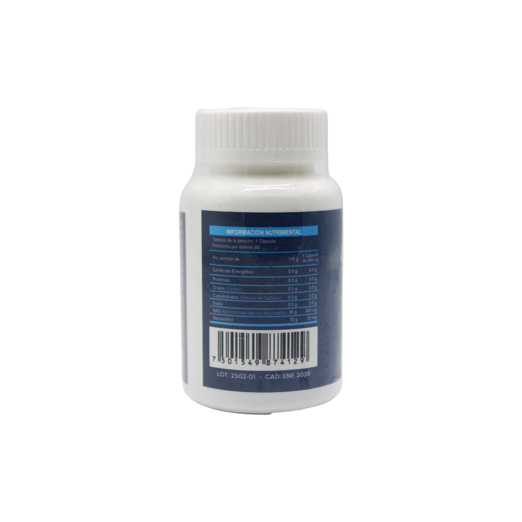 NAD+ Resveratrol LiveNature - información