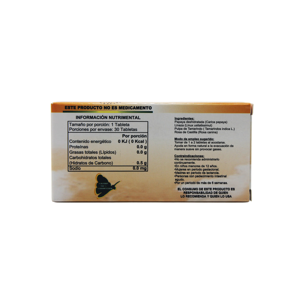 Natulax Bio Naturalis - información nutrimental