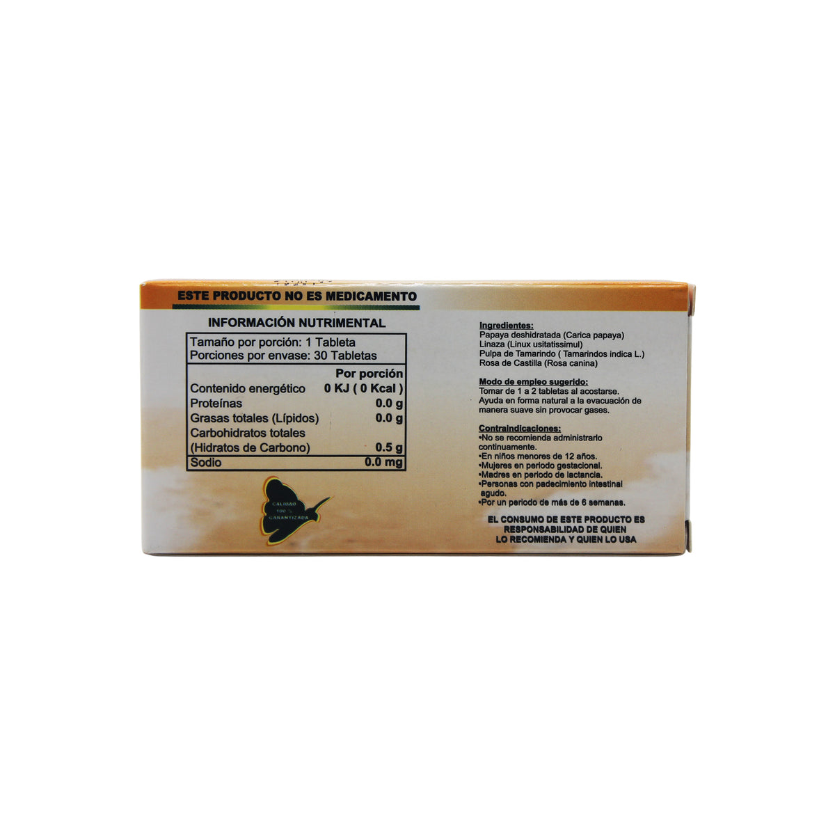 Natulax Bio Naturalis - información nutrimental