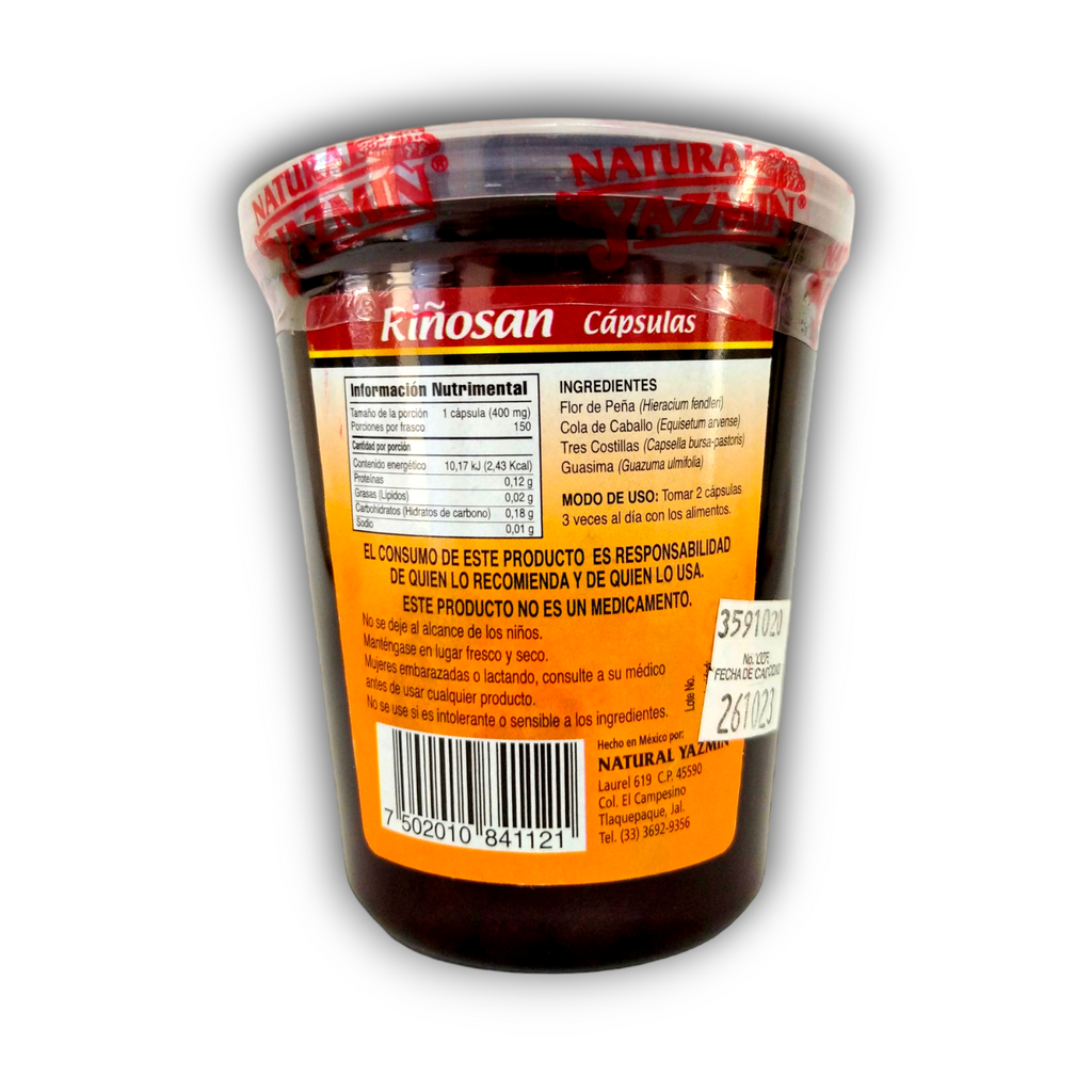 Riñosan Natural Yazmín ingredientes y modo de uso