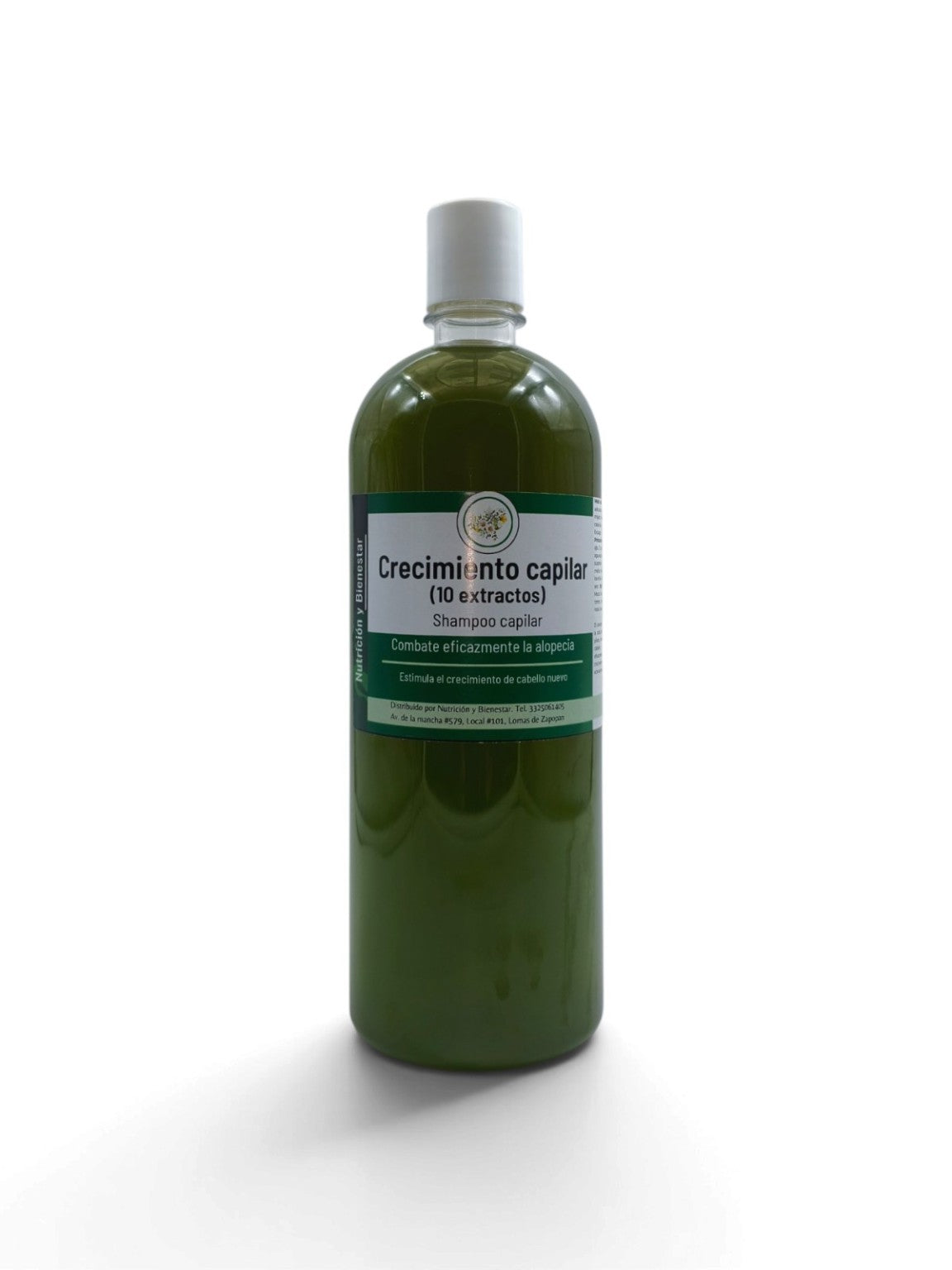 Shampoo de 10 extractos Nutrición y Bienestar, fotografía del envase y etiqueta originales