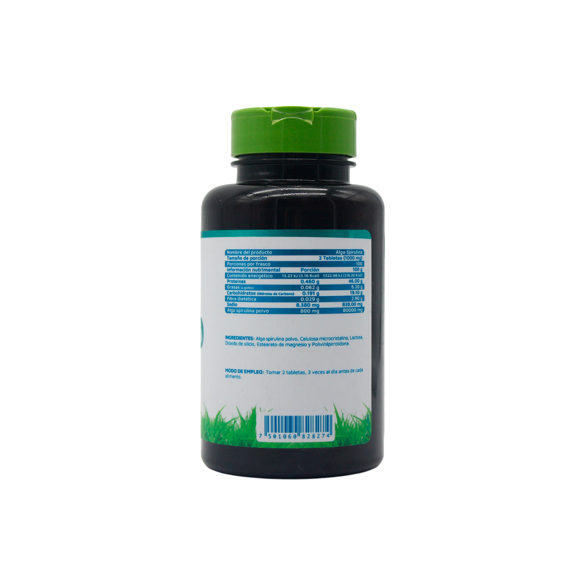 Alga Spirulina Vidanat - reverso
